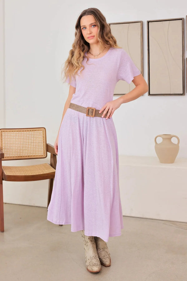 Lightweight Cotton Open Back Sheer Midi Maxi Dress